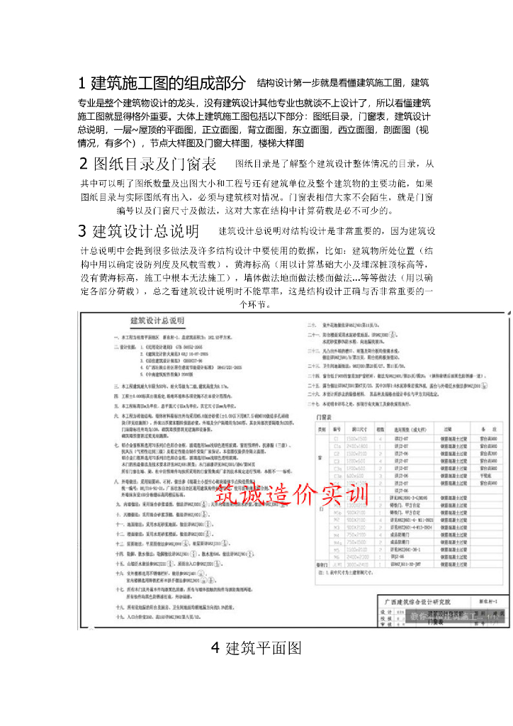建筑施工图及费用签证的填写技巧