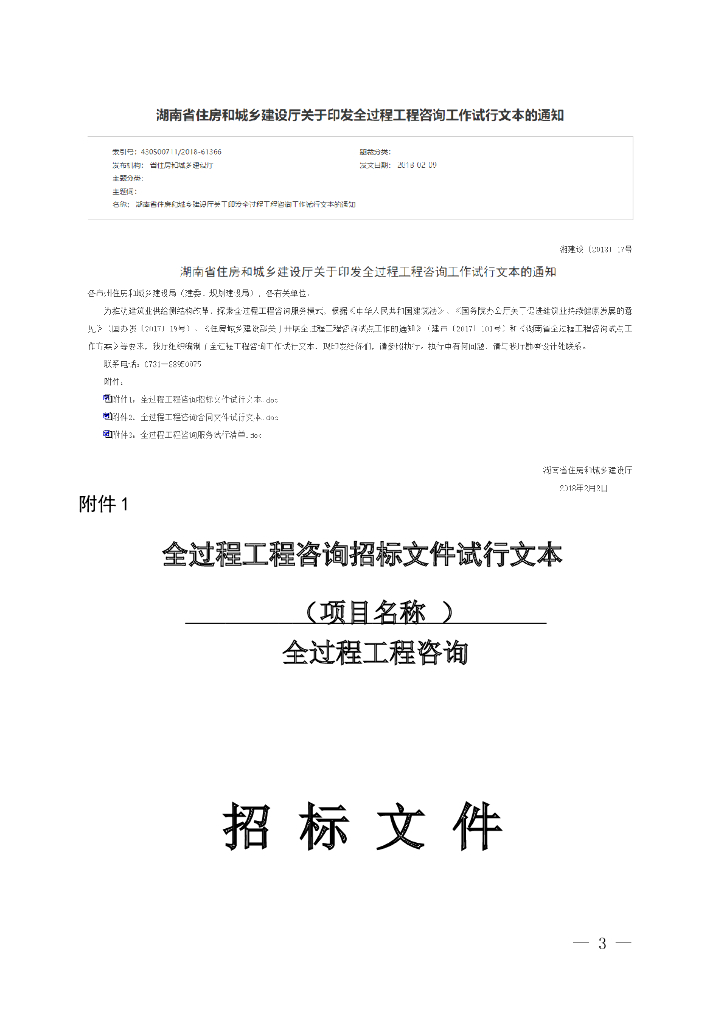 [湖南]全过程咨询招标文件示范文本