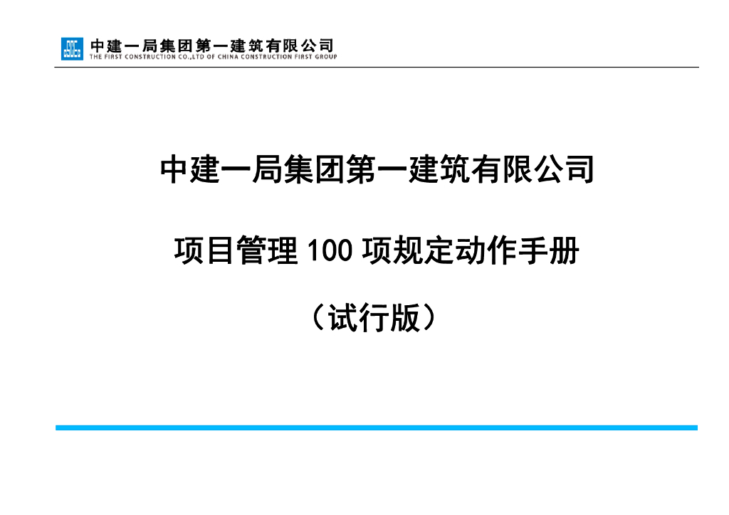 知名企业项目管理100项规定动作手册（196页，图文并茂）