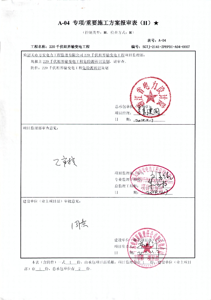 220千伏输变电工程危险源识别策划方案