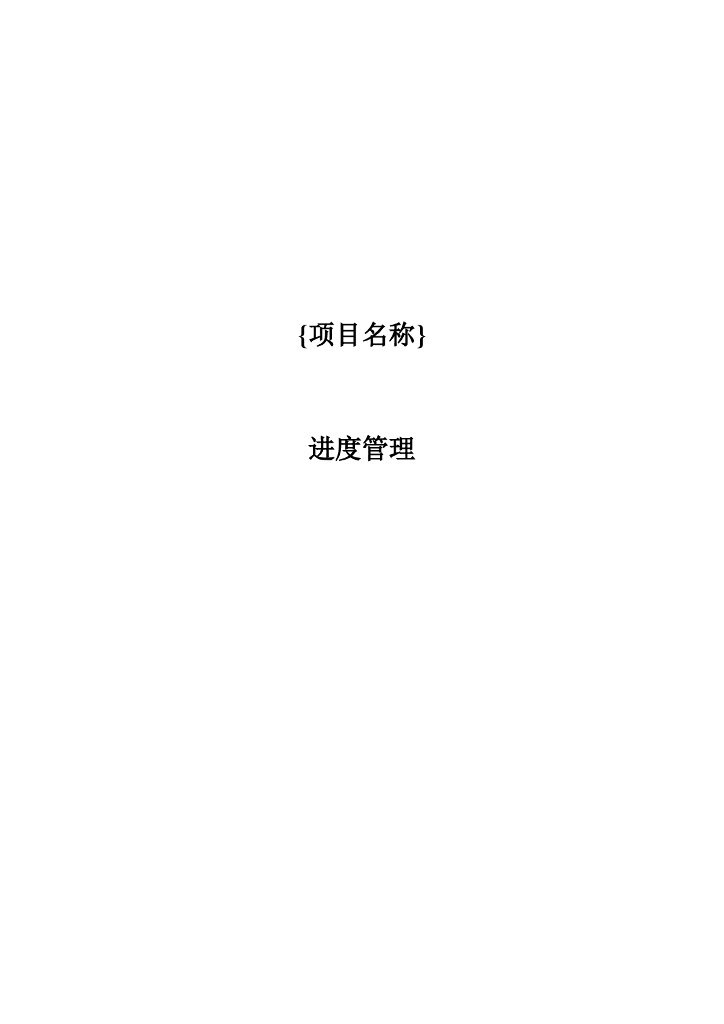 项目进度报告模板-6页