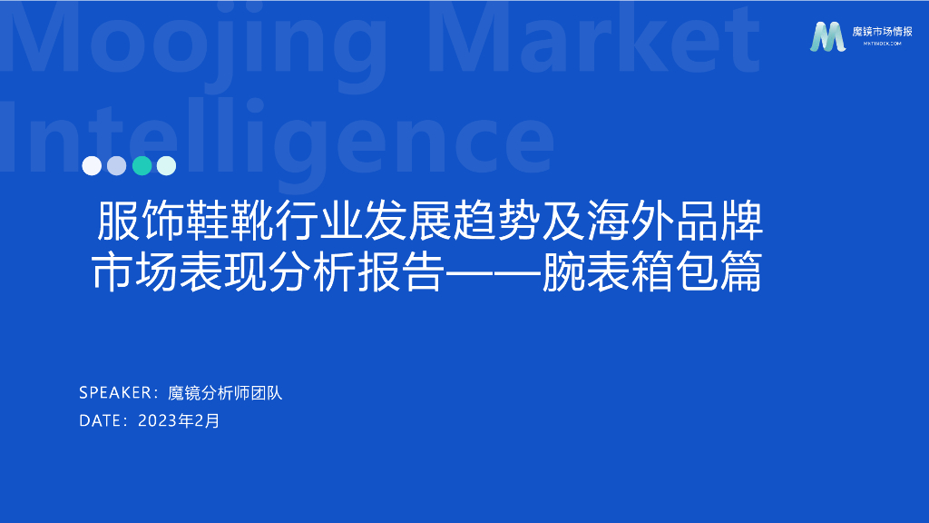 魔镜市场情报：2023年服饰鞋靴行业发展趋势报告——腕表箱包篇