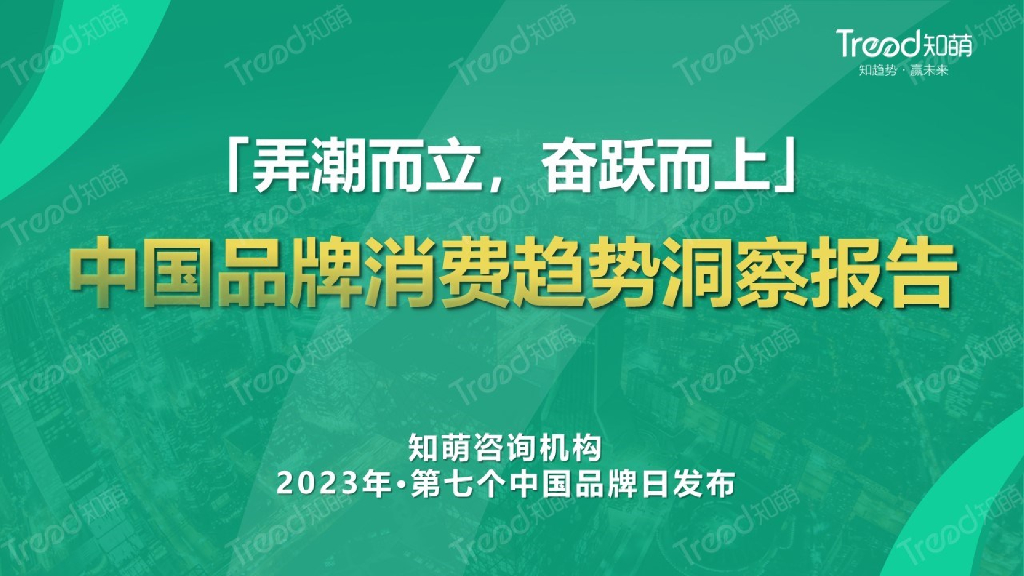 知萌：2023中国品牌消费趋势洞察报告