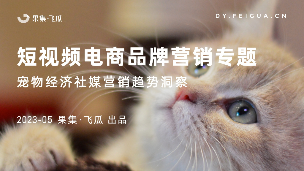 飞瓜：短视频电商品牌营销专题——宠物经济社媒营销趋势洞察