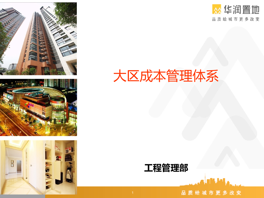 知名地产大区成本管理体系（PPT）