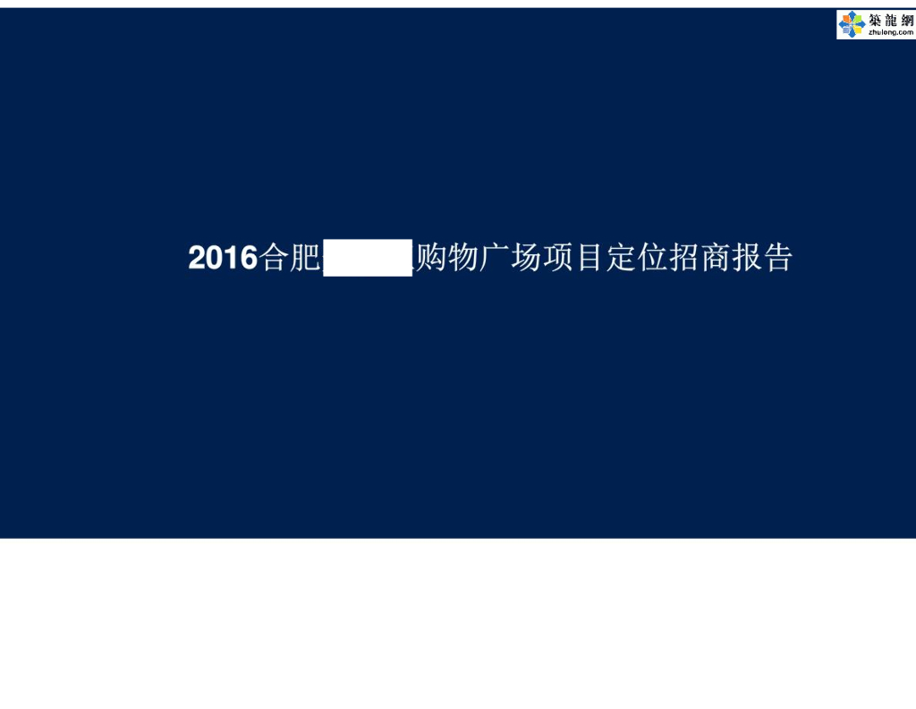 [合肥]儿童购物广场项目定位招商报告