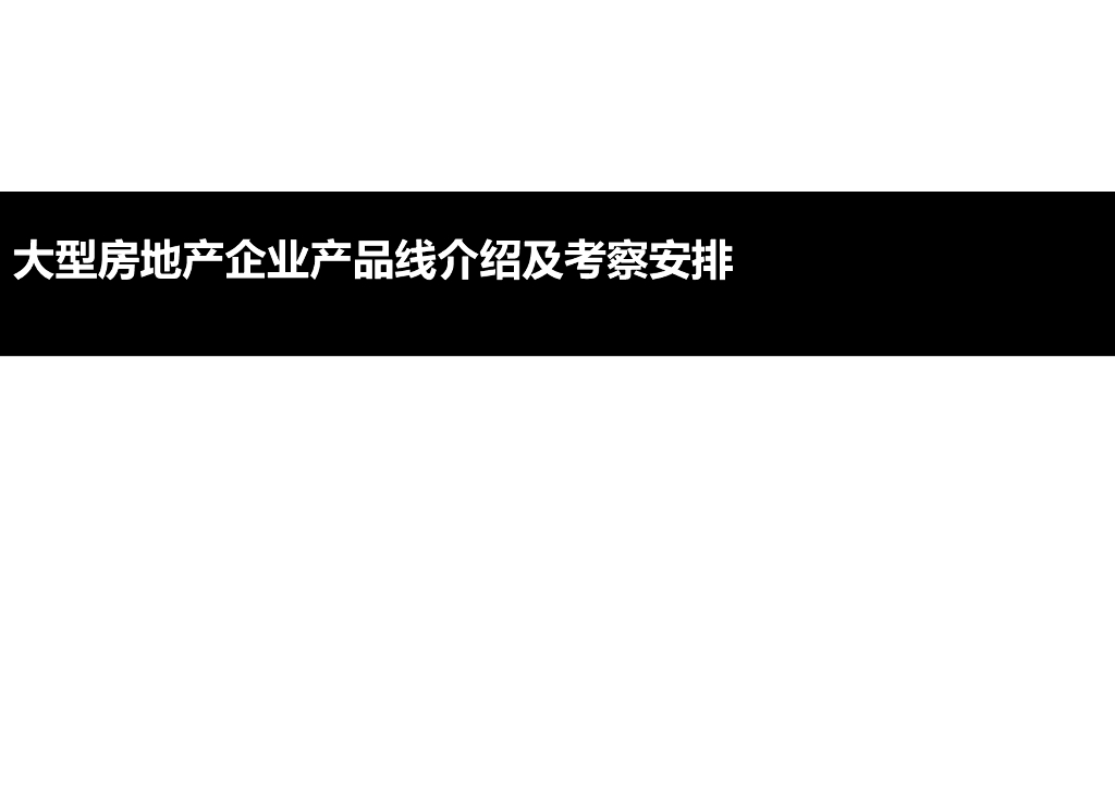 大型房企产品线介绍及考察安排（274页）
