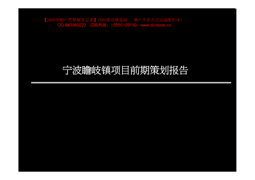 宁波瞻岐镇项目前期策划报告（共41页）