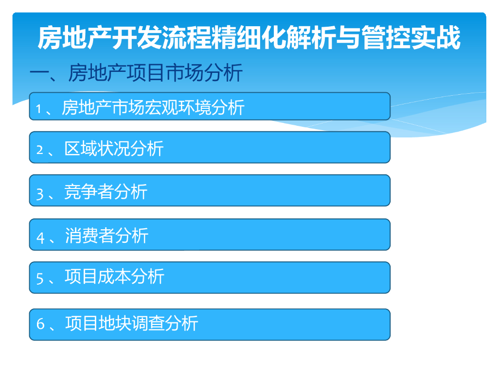 房地产开发流程精细化解析与管控实战