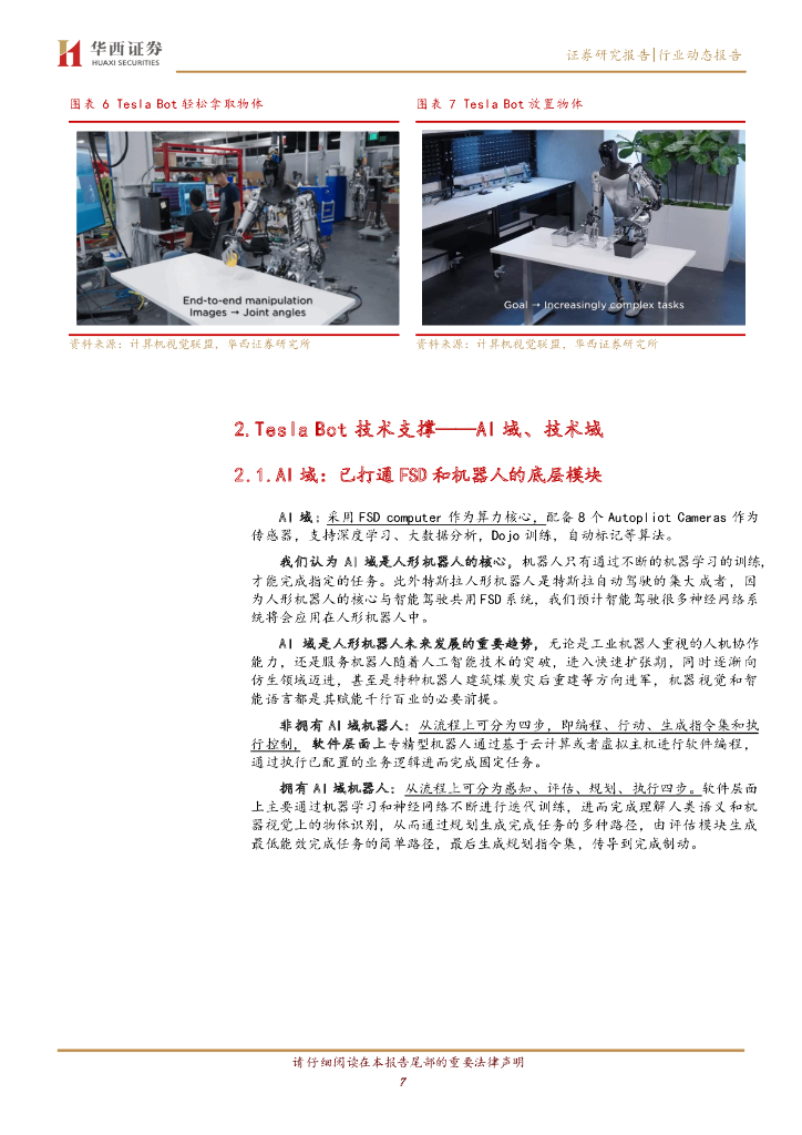 华西证券：计算机行业：Tesla Bot：ChatGpt产业共振，剑指具身智能_第7页