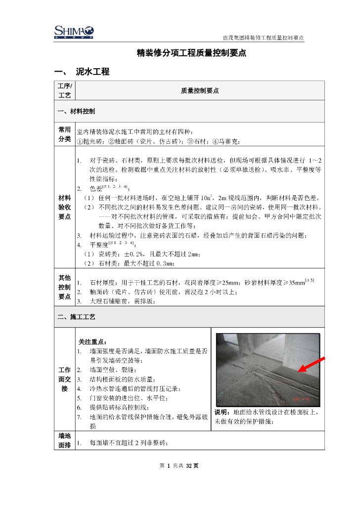 精装修分项工程质量控制要点（图文）