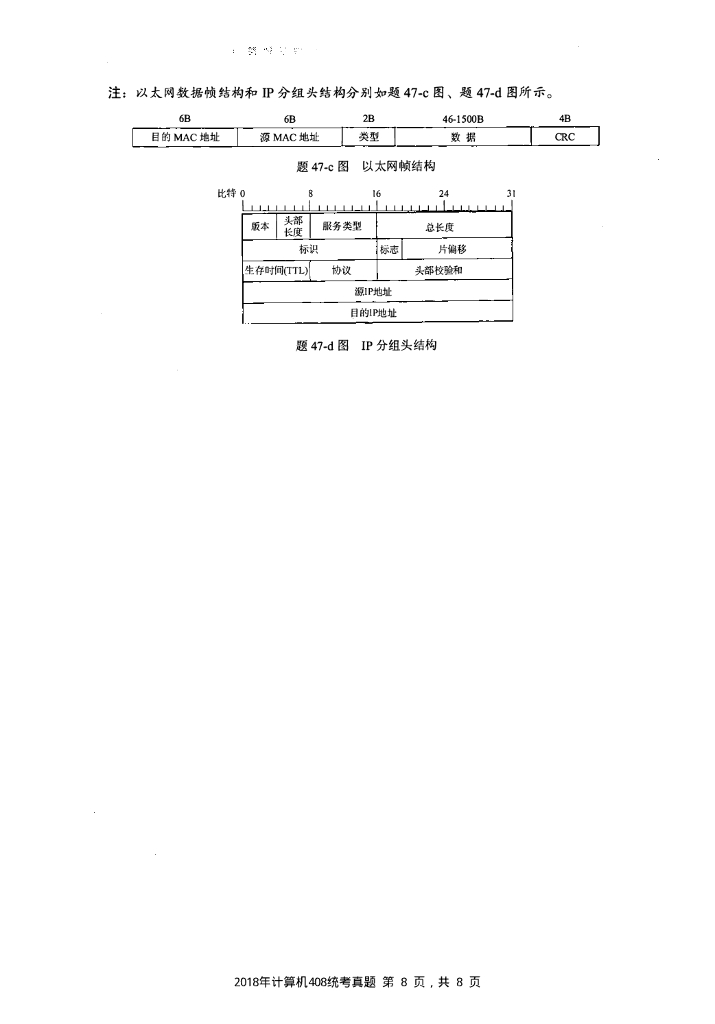 2011年全国硕士研究生入学统一考试计算机科学与技术学科联考计算机学科专业408基础综合试题+解析_第8页