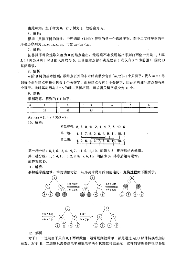 2018年全国硕士研究生入学统一考试计算机科学与技术学科联考计算机学科专业408基础综合试题+解析_第10页