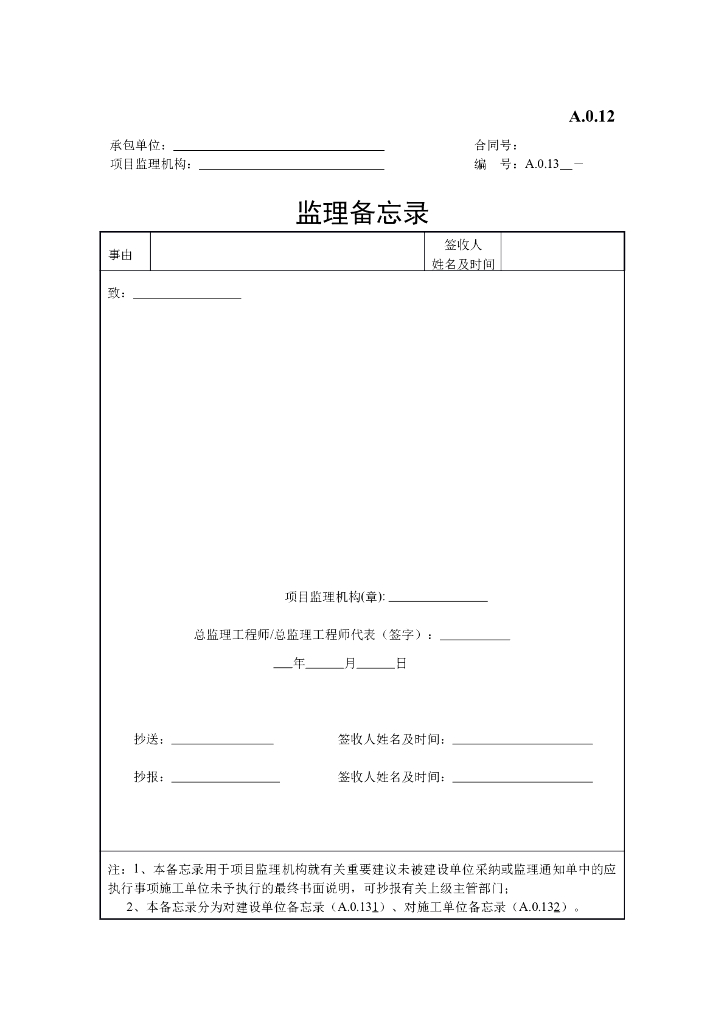 监理备忘录