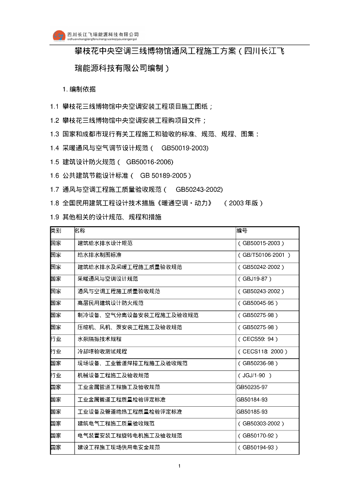 攀枝花三线博物馆中央空调工程施工方案（141页）