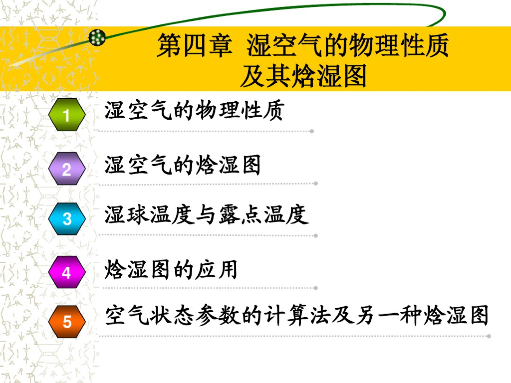 湿空气的物理性质及其焓湿图（61页）