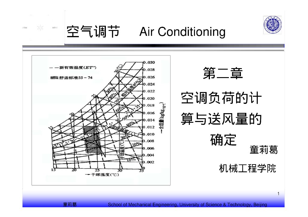 空调负荷的计算与送风量的确定（高校）