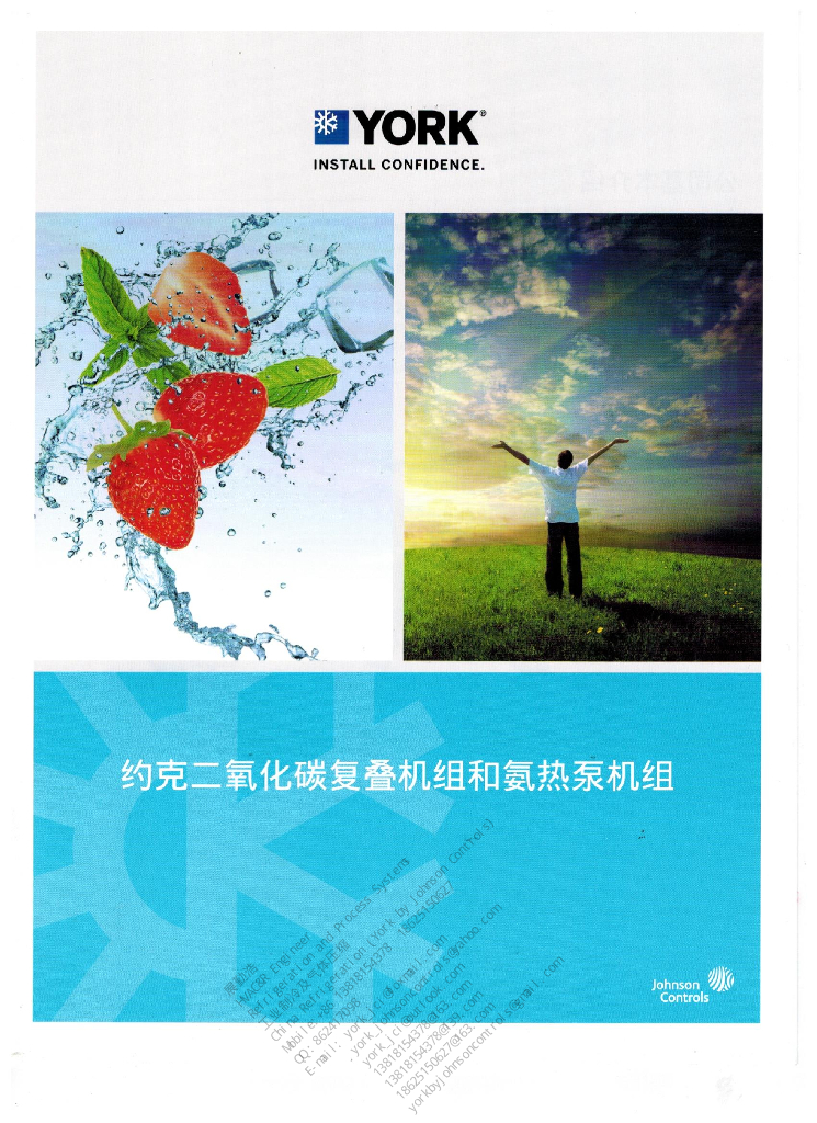 约克二氧化碳复叠机组和氨热泵机组