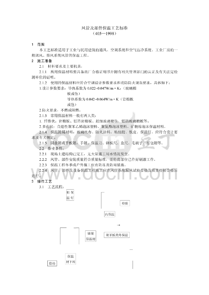 暖通风管保温施工工艺