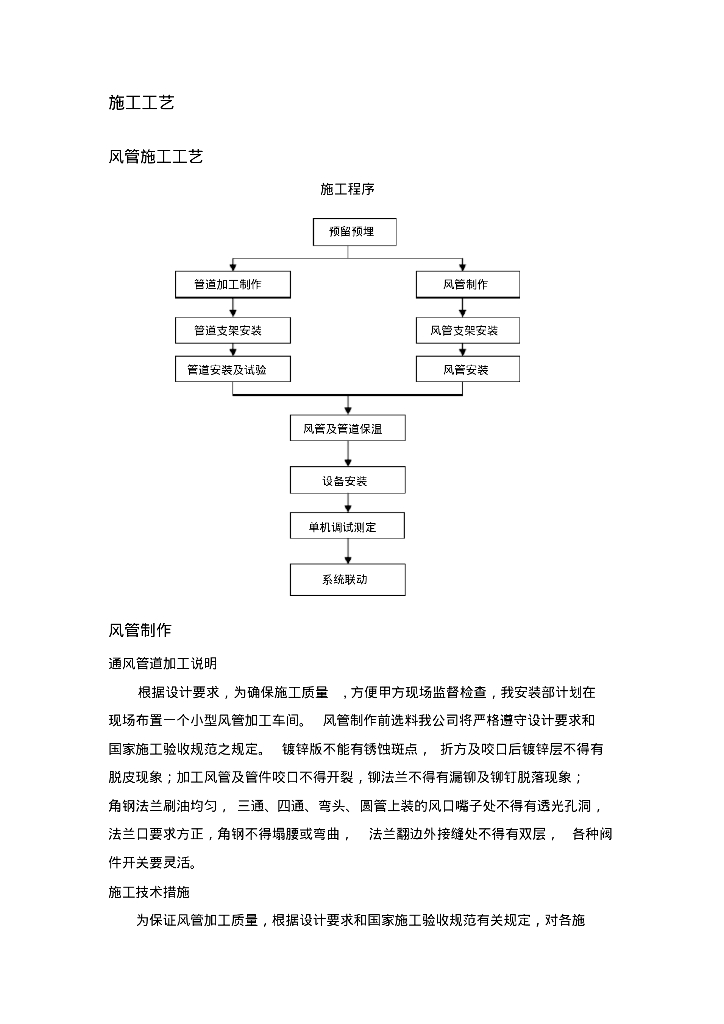 暖通工程施工工艺（风管穿楼板安装详图、风机盘管安装详图、吊顶散流器与管道的连接）