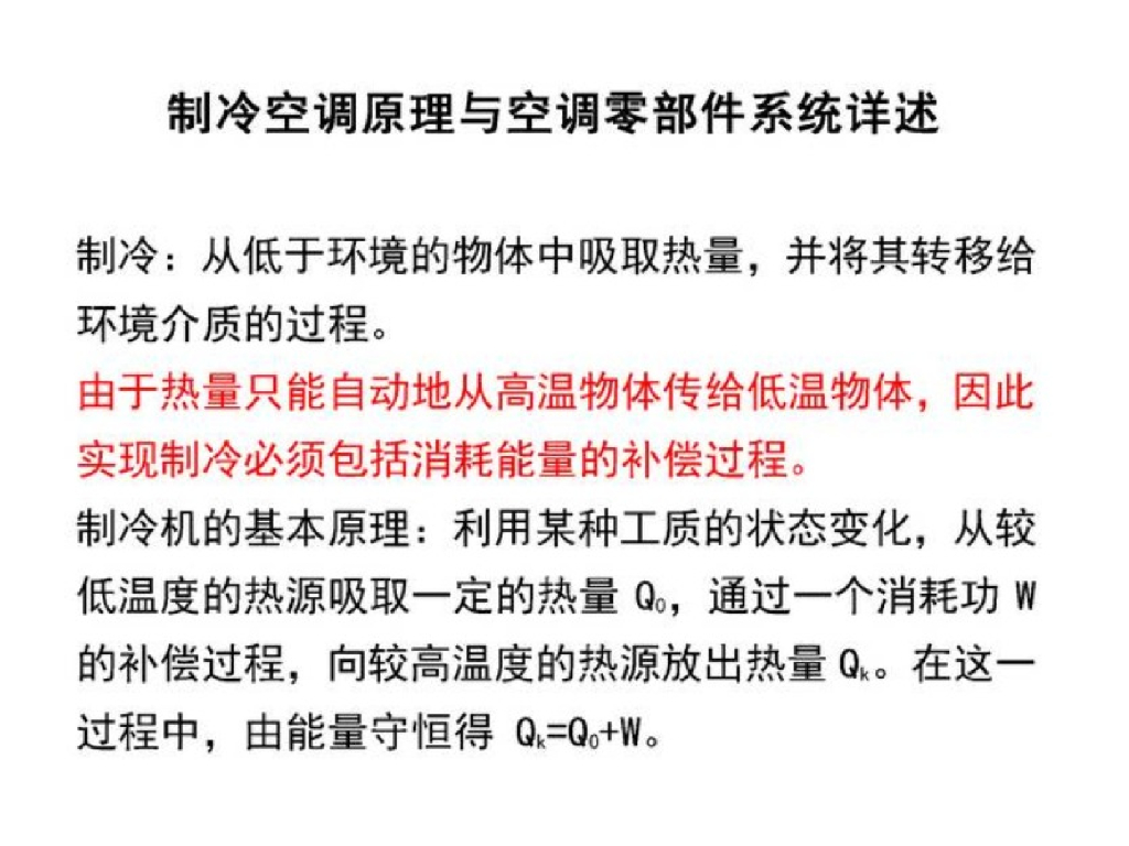 制冷空调原理与空调零部件系统详述