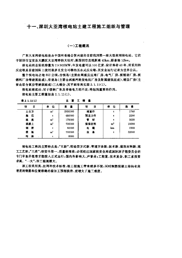 深圳某核电站土建施工组织设计