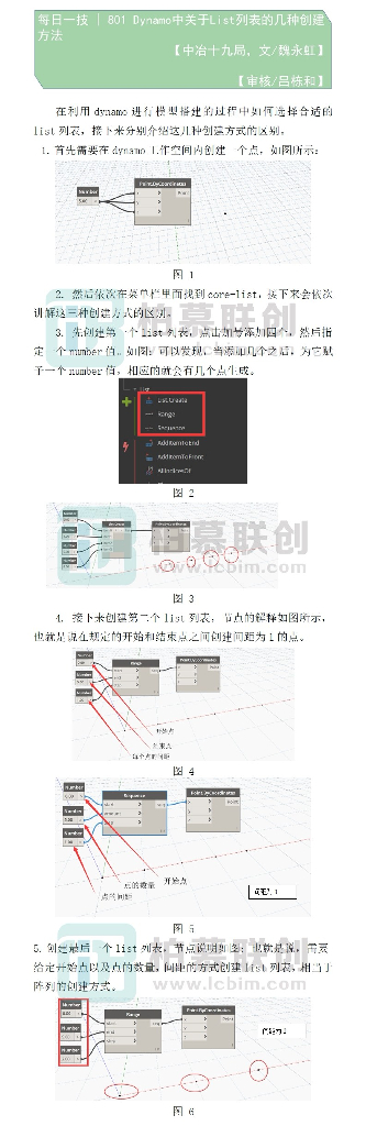 每日一技Dynamo中关于List列表的几种创建方法