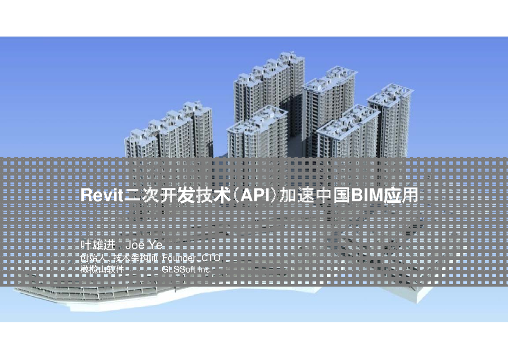 Revit二次开发技术加速中国BIM应用(24页)