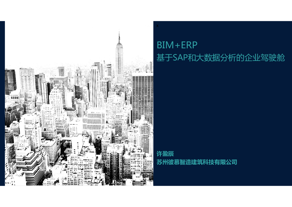 BIM+ERP基于SAP和大数据分析的企业驾驶舱