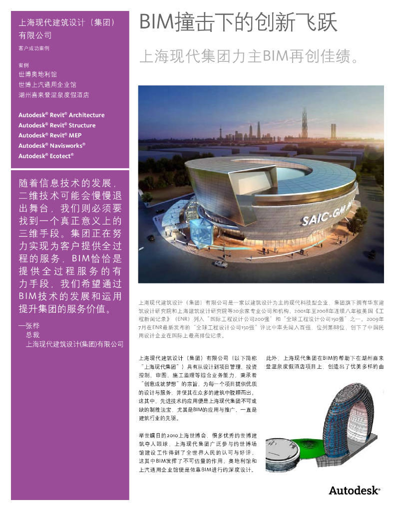 [上海]BIM撞击下的创新飞跃应用（简单明了）