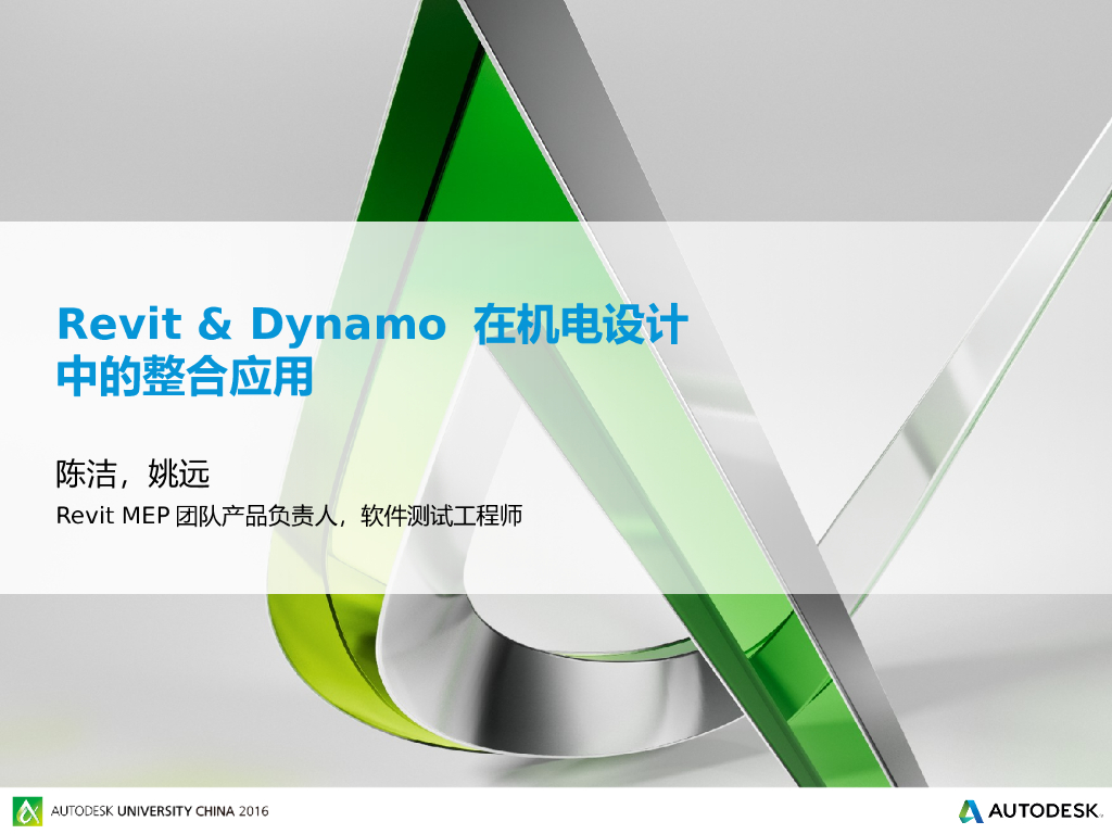 RevitMEP&Dynamo在机电设计中的整合应用（38页，附图丰富）