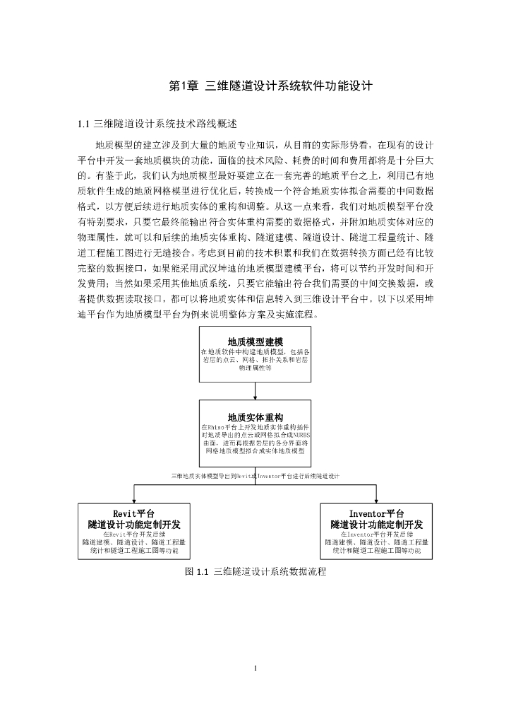 三维隧道设计功能设计小述