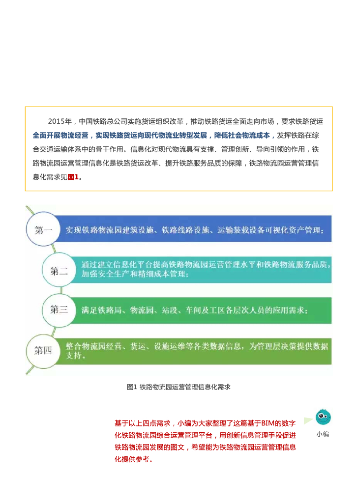 [BIM案例]铁路物流园运营管理BIM应用