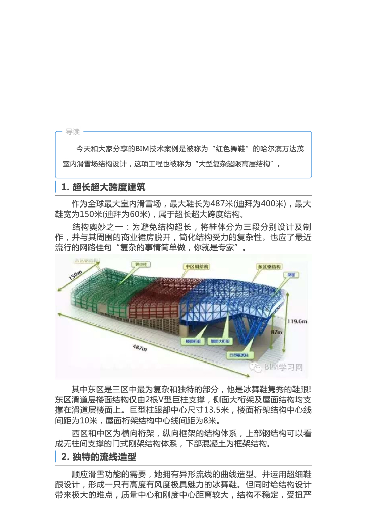 【BIM案例】哈尔滨知名地产茂室内滑雪场结构设计难点解析