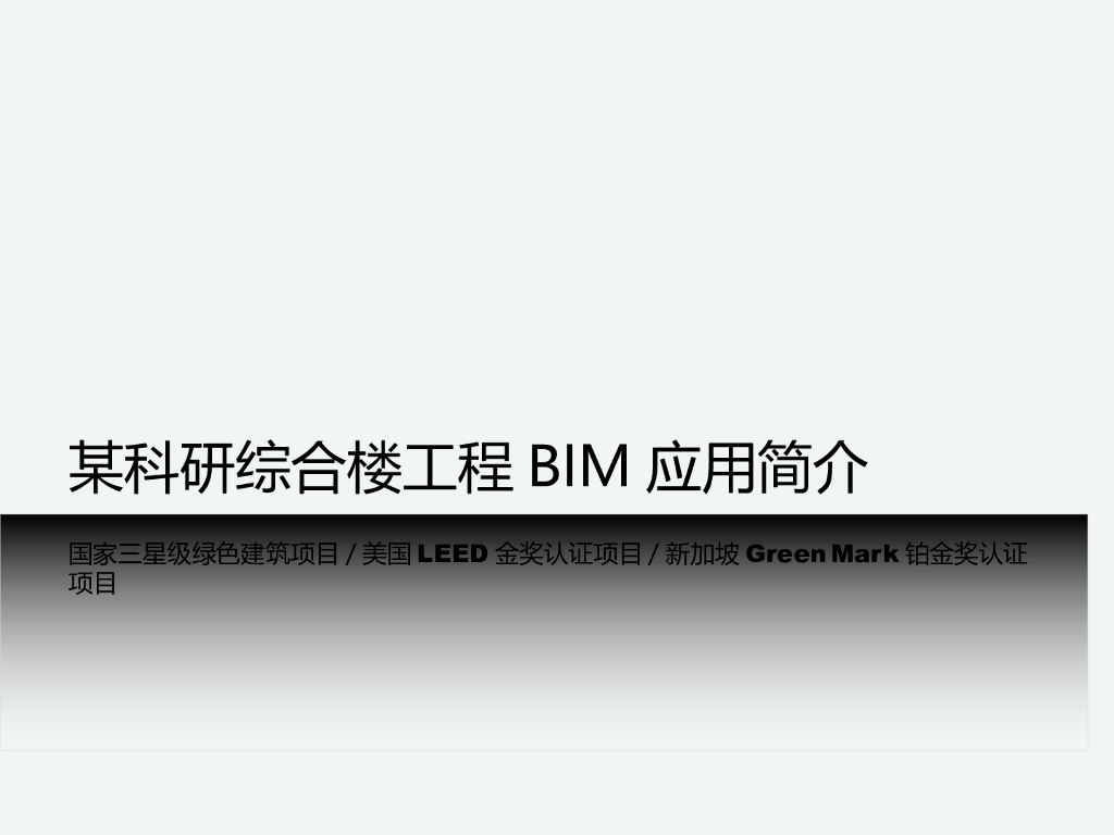 某项目BIM应用简介