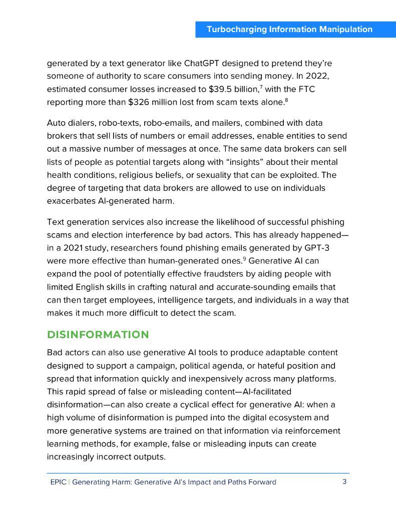 美国电子隐私信息中心：生成式人工智能的潜在有害影响与未来之路（英文版）_第8页