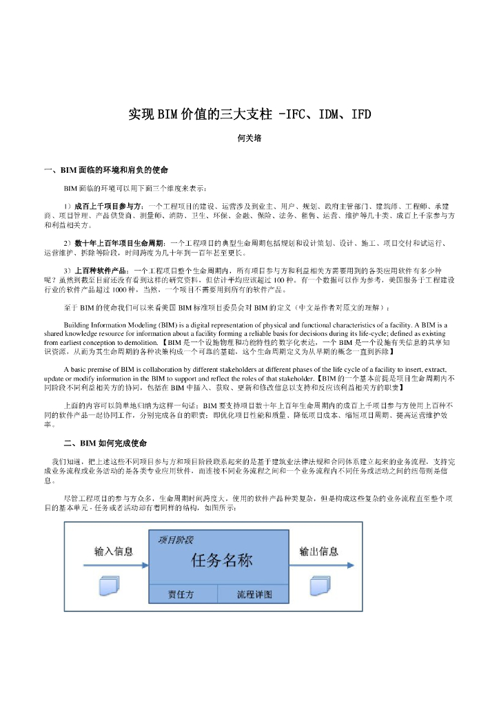 BIM价值三大支柱IFC、IDM、IFD讲义（13页）