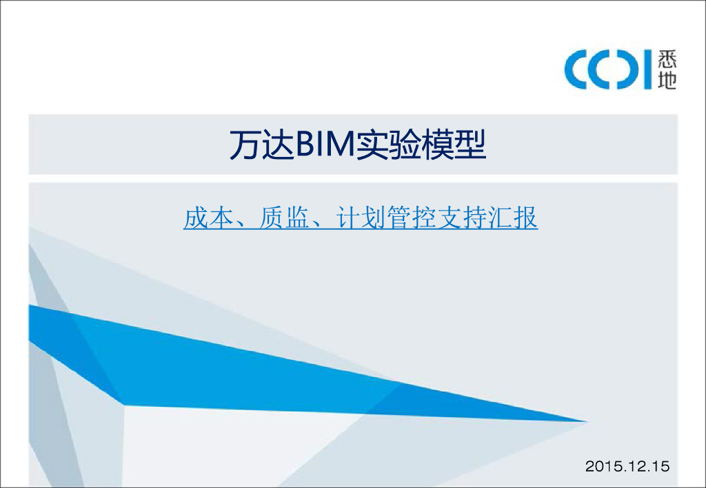 知名企业bim实验模型成本质监计划（27页）