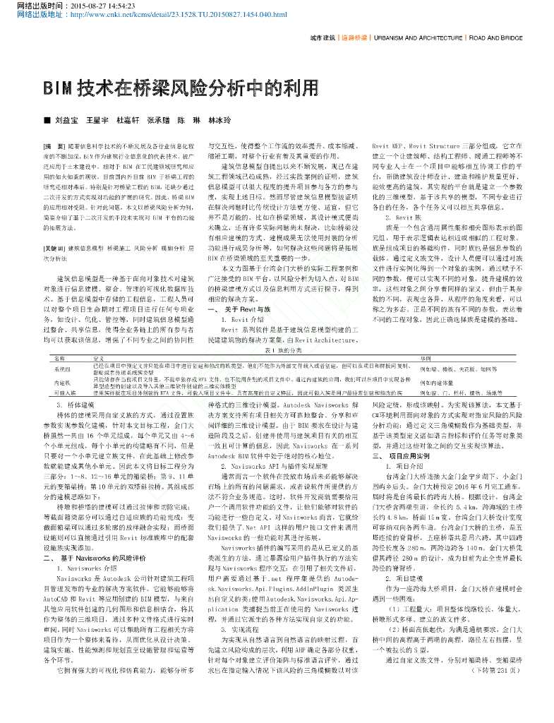 BIM技术在桥梁风险分析中的利用