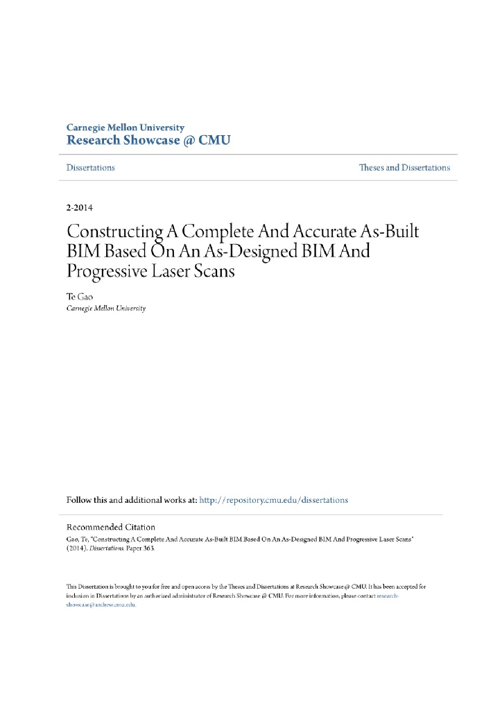 BIM Based On An As-Designed