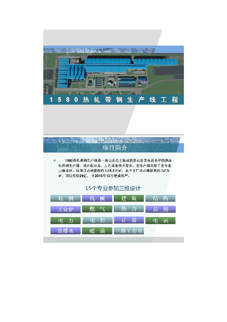 1580热轧工程与BIM技术融合