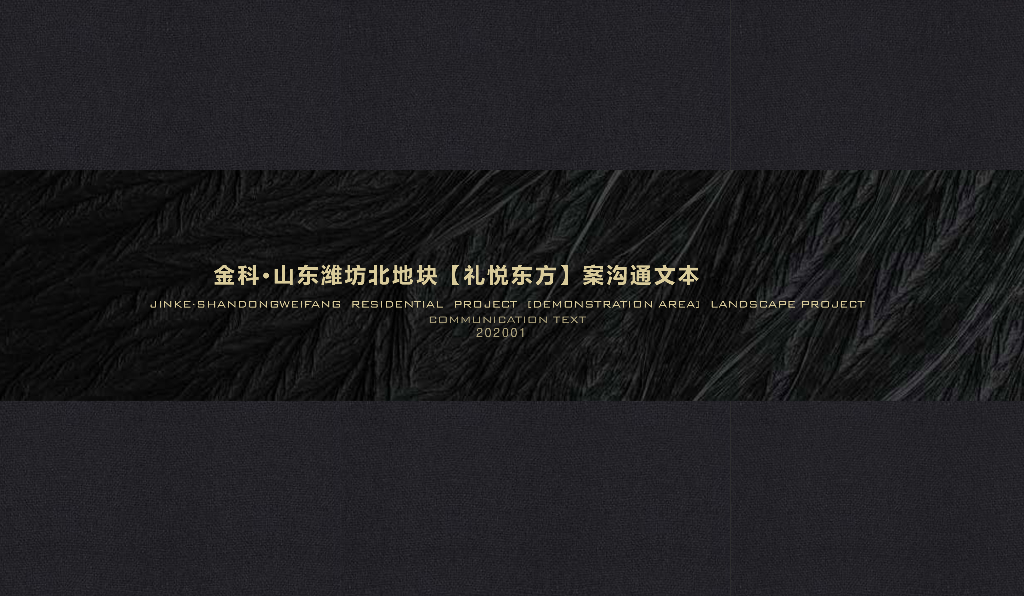 奢侈隐贵+时代文化住宅大区景观文本