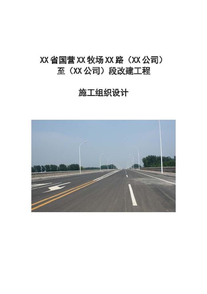 道路改建工程施工组织设计