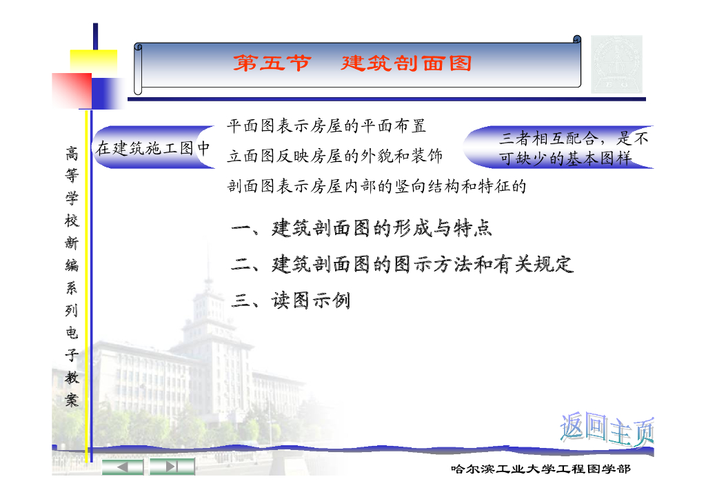 建筑剖面图的图示方法及识读