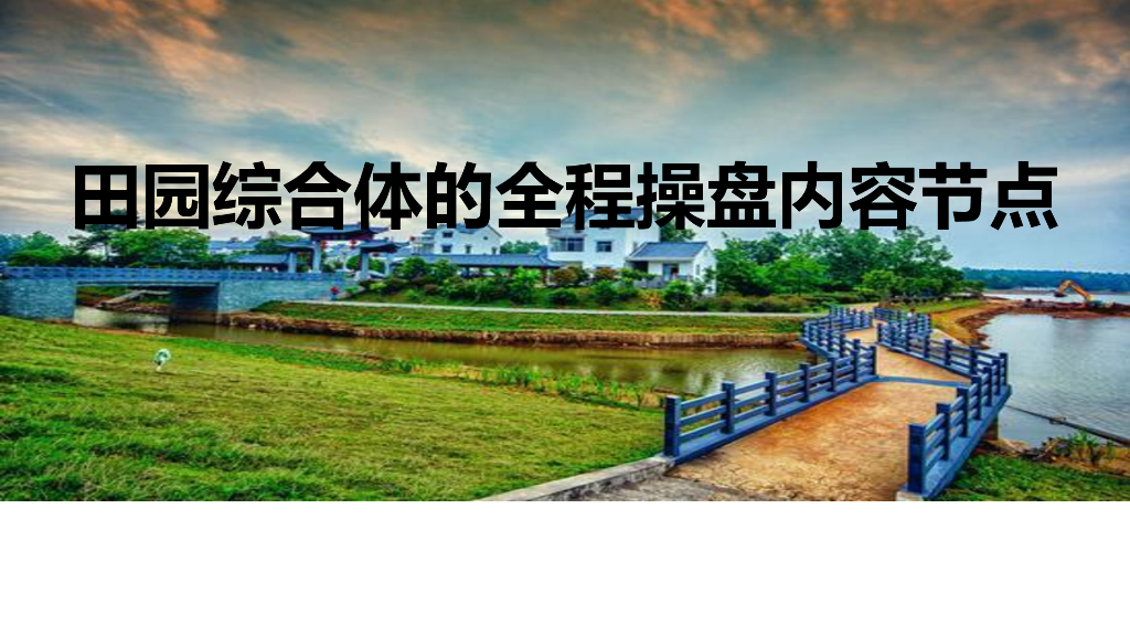 田园综合体的全程操盘内容节点