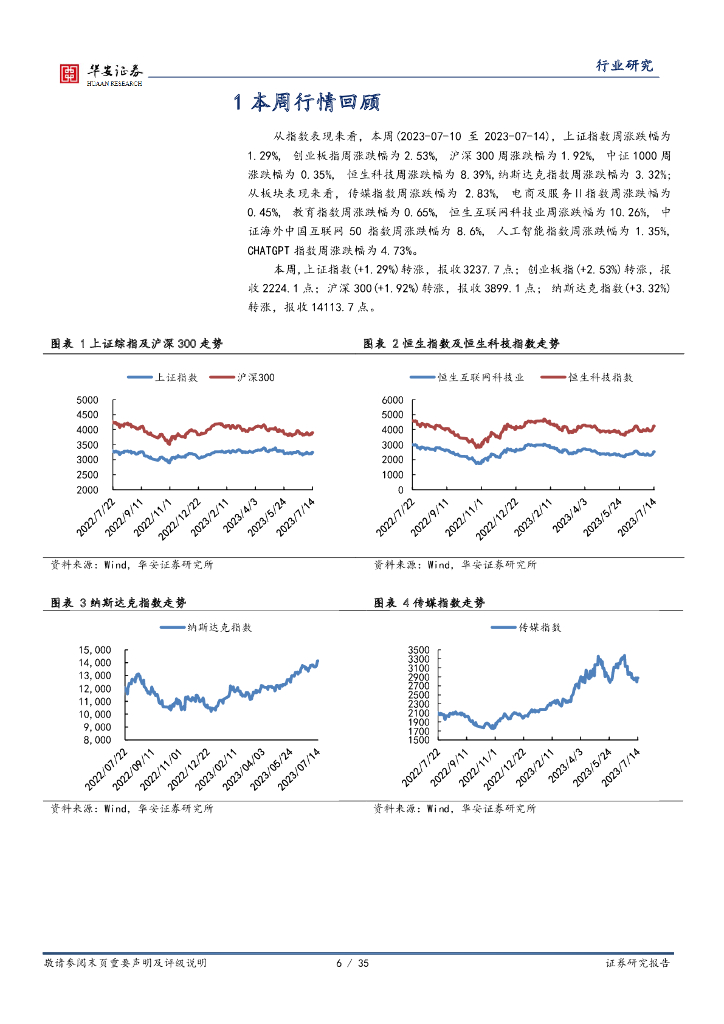 华安证券：互联网传媒行业周报：生成式人工智能服务暂行办法发布，国家发改委推动平台经济发展_第6页