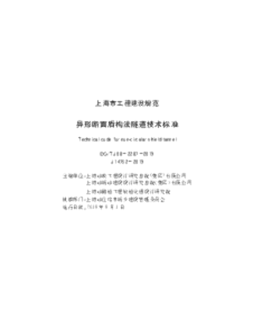 DG/TJ 08-2287-2019 异形断面盾构法隧道技术标准