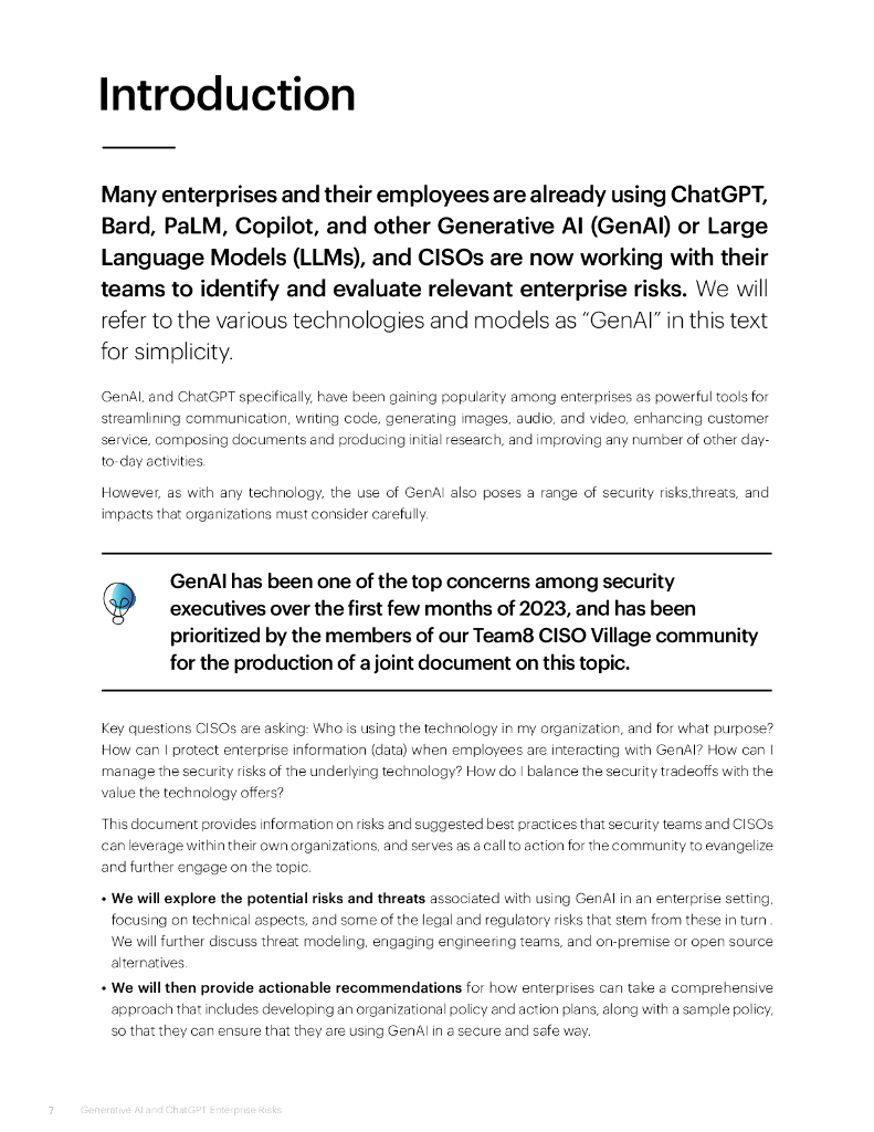TEAM8：生成式AI与ChatGPT企业风险（英文版）_第7页