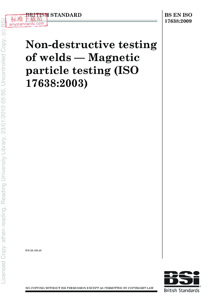 BS EN ISO 17638-2009 焊缝的无损检验.磁粒子检验