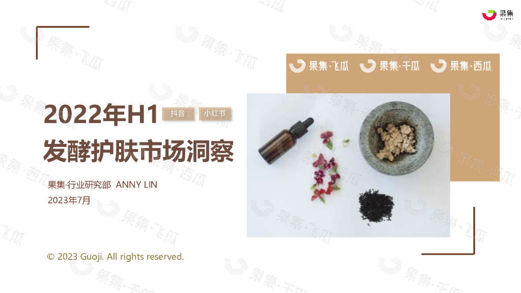 果集：2023年H1发酵护肤市场洞察（小红书、抖音）